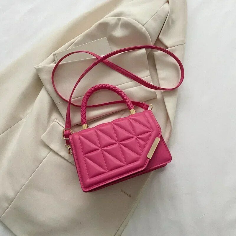 LW020  2023 New Fashion Shoulder Bag Plaid PU Leather Ladies Handbags Designer Crossbody Bags For Women
