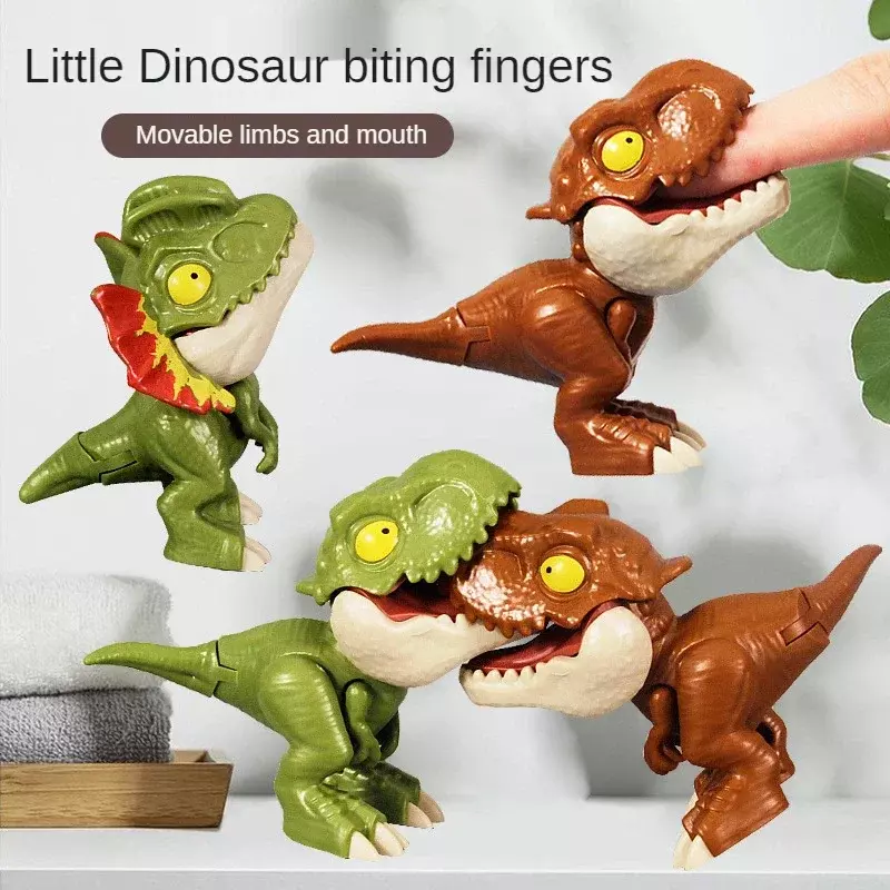 Finger Dinosaurier Anime Action figuren Spielzeug lustige Dino Eier kreative knifflige Tyranno saurus Modell незадача Spielzeug Action figur