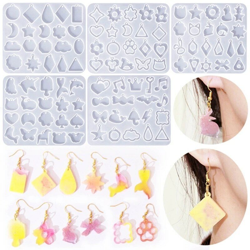 Geometric Earring Mold for DIY Craft Enthusiasts Metal Earrings Casting Mould