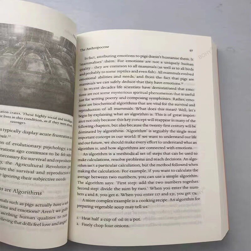 Homo Deus 영어 읽기 교육용 책, 영어 문학 소설, 내일의 브리프 역사, Yuval Noah Harari 학생