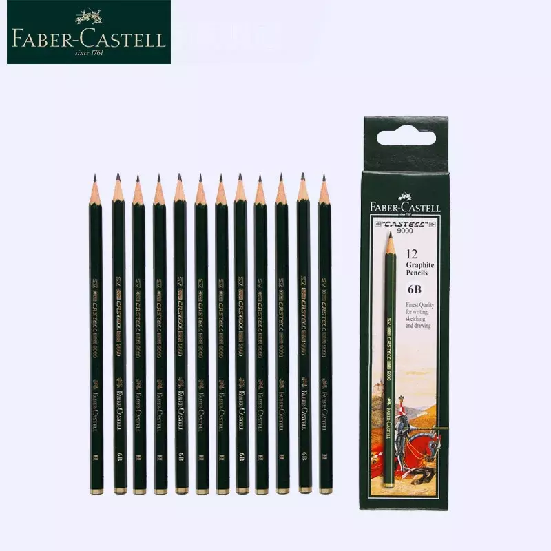 Faber Castell 9000 sketching pencils 12/16pcs Faber Castell Art Graphite Pencils For Writing Shading Sketch Black Lead Design