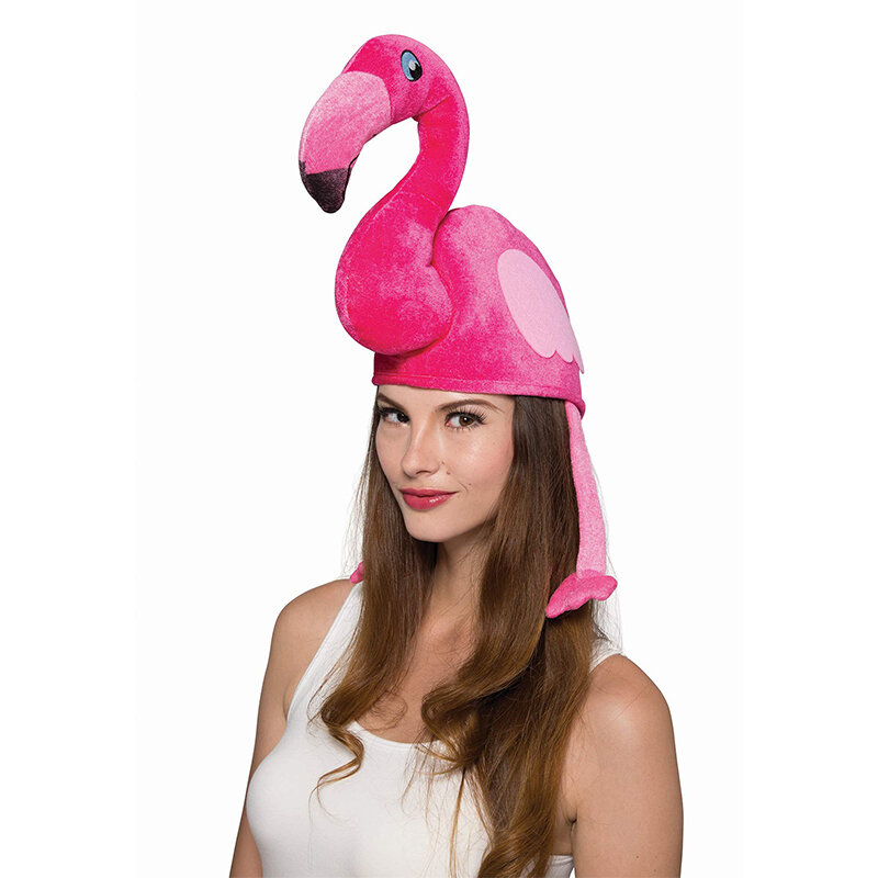 Sombrero de flamenco rosa Unisex para hombres y mujeres, accesorio de disfraz de Halloween para Navidad y pareja