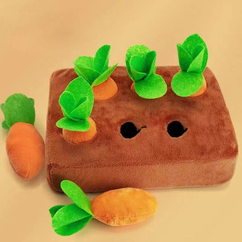 Lustige ziehende Rettich Garten Schnupftabak Matte Haustier Hund Kau spielzeug Kind Lernspiel zeug ziehen Karotten Plüsch Karotten Spielzeug