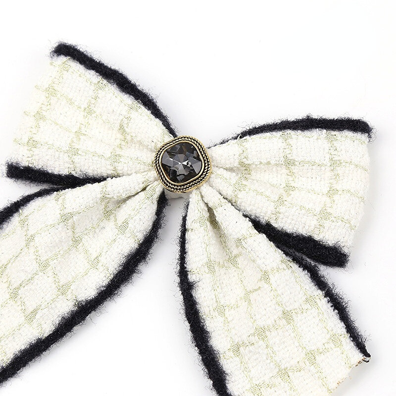 Bros Dasi Kupu-kupu untuk Wanita, Kerah Pita Houndstooth Mode Bunga Korea Gaya Kuliah Inggris Aksesori Kemeja Pin Dasi Kupu-kupu