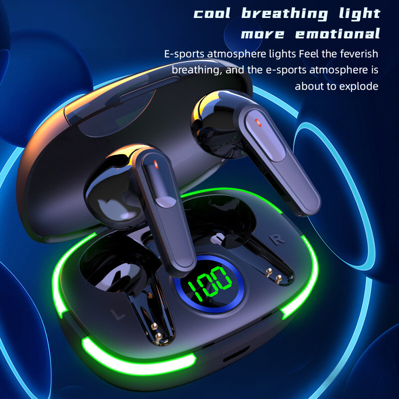 Tws Bluetooth Draadloze Headset V5.1 Opladen Doos Stereo Sport Waterdichte Headset Met Microfoon Luchtgeleiding