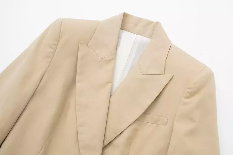 Terno trespassado de linho feminino, jaqueta, calça de perna reta, colete de linho, conjunto de moda, 2 peças, 2023