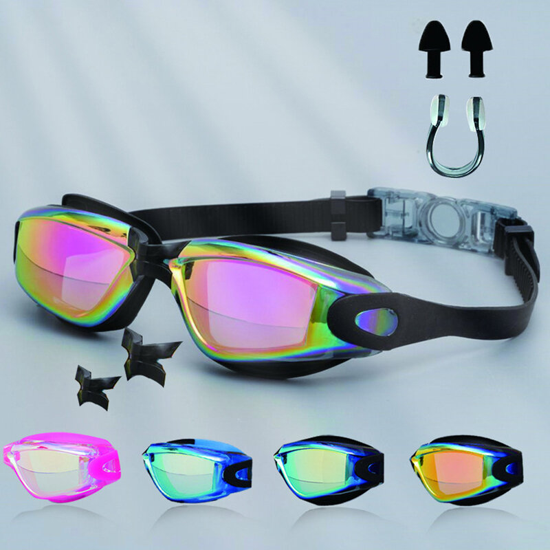 نظارات سباحة احترافية مضادة للضباب للرجال والنساء ، قابلة للتعديل ، عدسة حماية من الآشعة البنفسجية ، مقاومة للماء ، للكبار ، جديدة