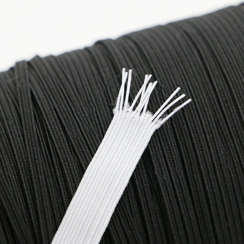 3/4/5/6/8/10MM bianco/nero elastico piatto elastico elastico indumento da sposa nastro elastico per cucito fai da te corda elasticizzata acces
