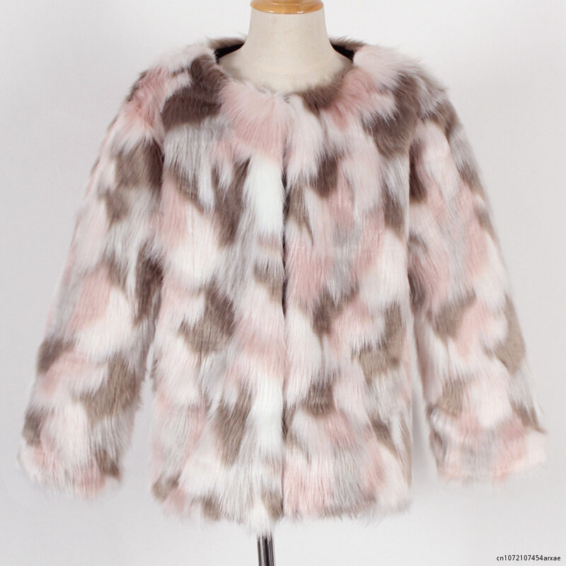 Manteau en fausse fourrure pour femme, Long, épais, chaud, doux, imprimé léopard, nouvelle mode, automne, hiver