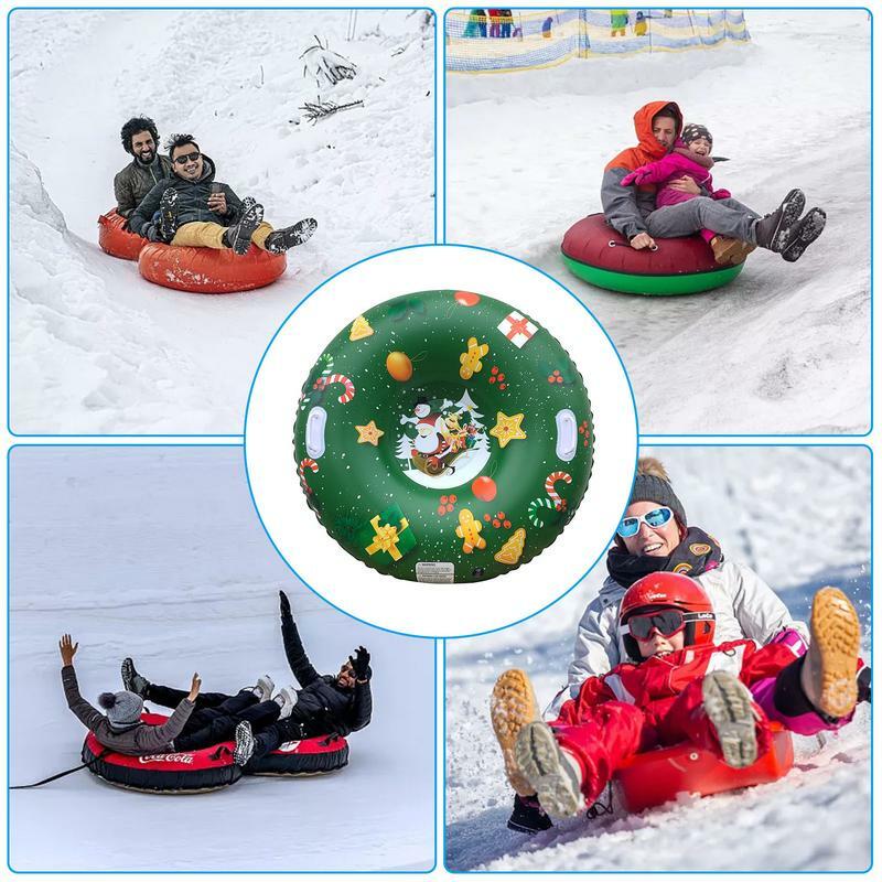 Neve ao ar livre tubo inflável esqui tubo, esqui tubo para homens, adultos e crianças, Natal, 42 Polegada