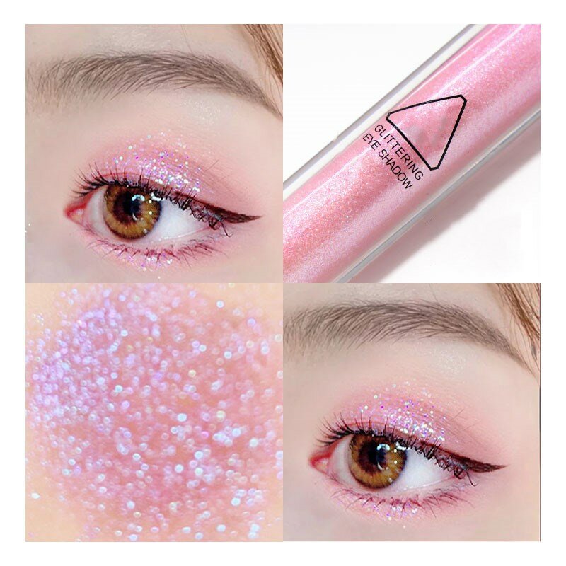 2021 Baru 1 Buah Eyeshadow Glitter Berlian Makeup Wanita Nude Shimmer Cair Eye Shadow Mineral Pigmen Kosmetik Tahan Lama