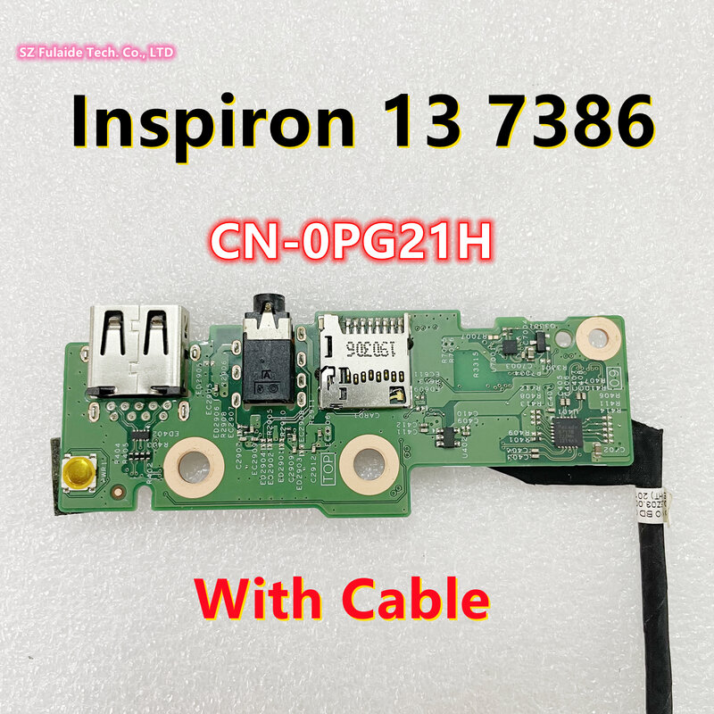 CN-0PG21H 0ical21H ical21H pour dell Inspiron 13 7386 ordinateur portable carte Audio USB carte de câble petAudio USB intégrée avec câble