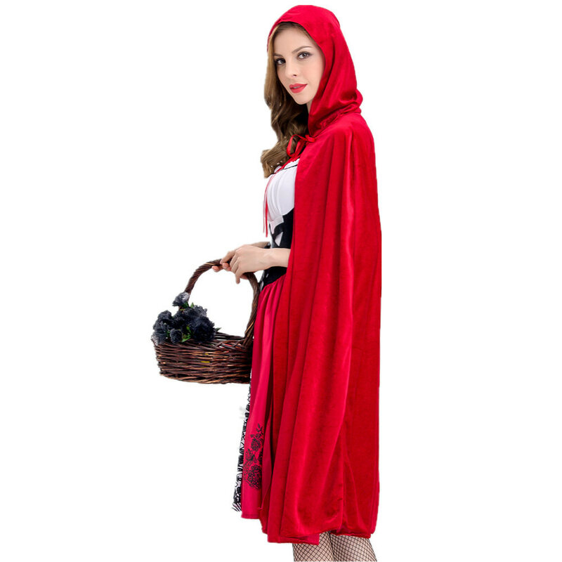Caperucita Roja versión moderna de ropa de actuación de escenario, chal, juego de Cosplay con personalidad para niñas adultas, uniforme, conjunto de capa