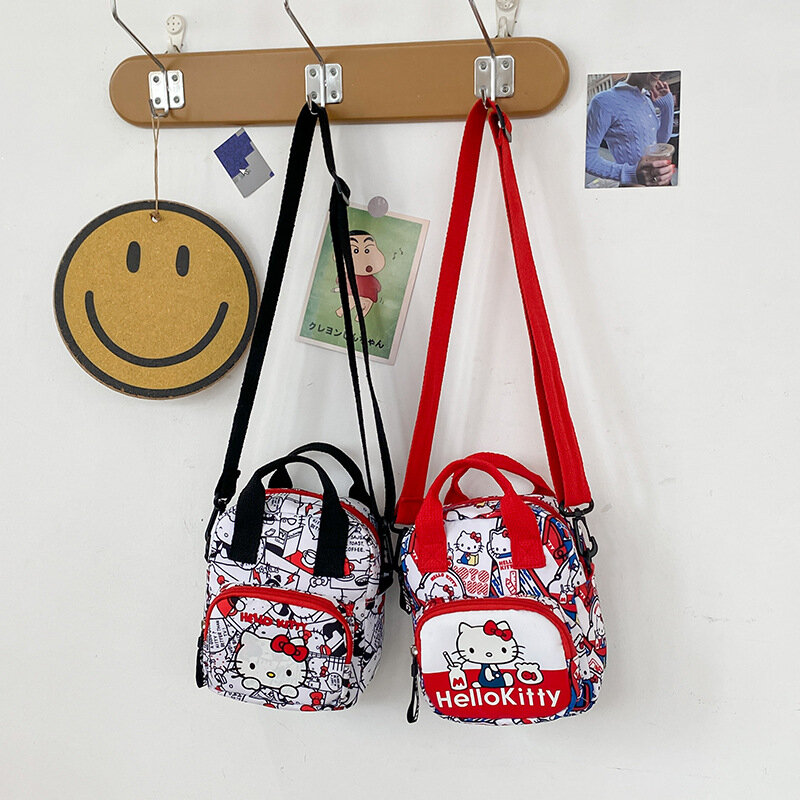 Sanrio Nieuwe Hello Kitty Messenger Bag Schattige Cartoon Casual En Lichtgewicht Schouderpad Met Grote Capaciteit Enkele Schoudertas