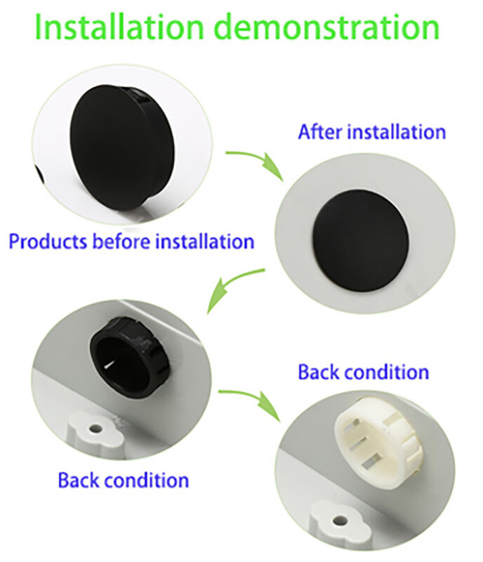 5-20Pc 5 Kleur Nylon Gat Plug Plastic Ronde Snap-On Cover Gat Stof Caps Inpluggen Gebruik voor Meubels Tafel Doos Extra Gat 5-60Mm