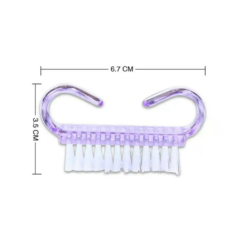 Misscheering Pink Purple Plastic Nail Brush Small Size Dust Clean Brush Nail Arts Manicure Tools Mini Style Color Random