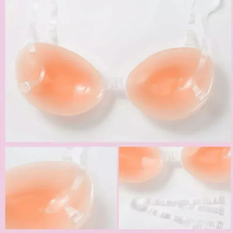 Silicone Bra Invisible Push Up Sexy Strapless Bra Stealth Adhesive Backless Breast Enhancer for Women Sticky Wedding Bikini Bras