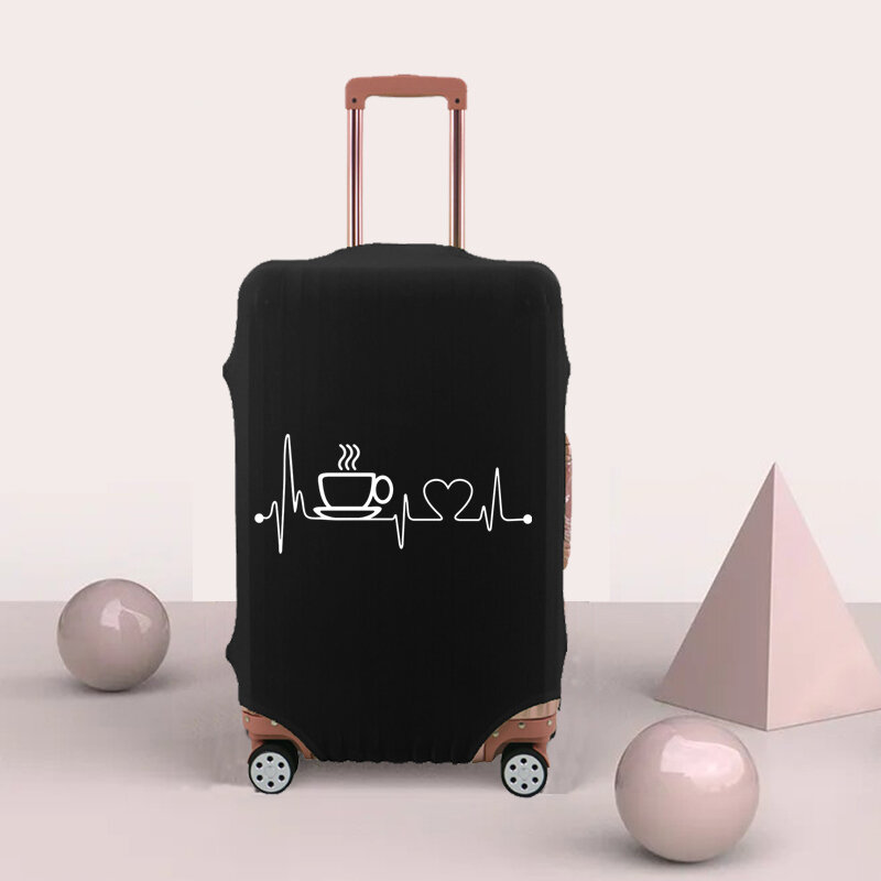 Branco ponto eletrocardiograma capa protetora engrossado bagagem elástica poeira capa adequada para 18-32 Polegada acessórios de viagem