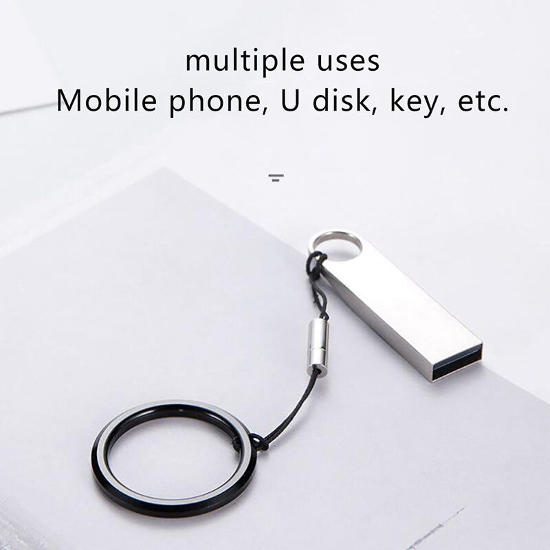 แหวนโลหะ Loop มือสายรัดข้อมือสำหรับโทรศัพท์ USB แฟลชไดรฟ์พวงกุญแจกล้อง Anti-Lost สายรัด