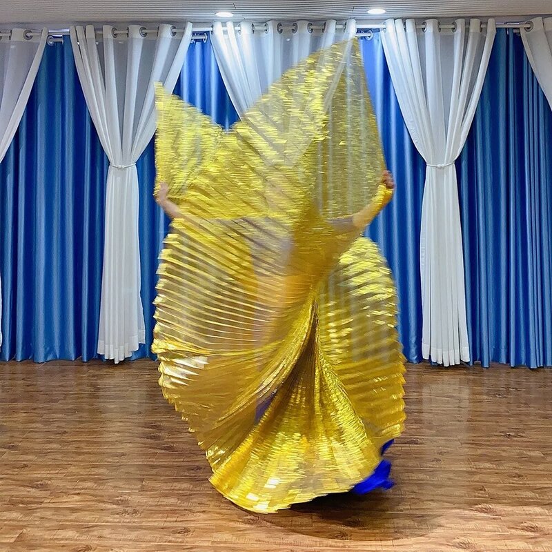 New Gold Isis Vleugels Voor Buikdansen Egyptische Vleugels Buikdans Accessoires Carnaval Festival Vrouwen Kleding Prop