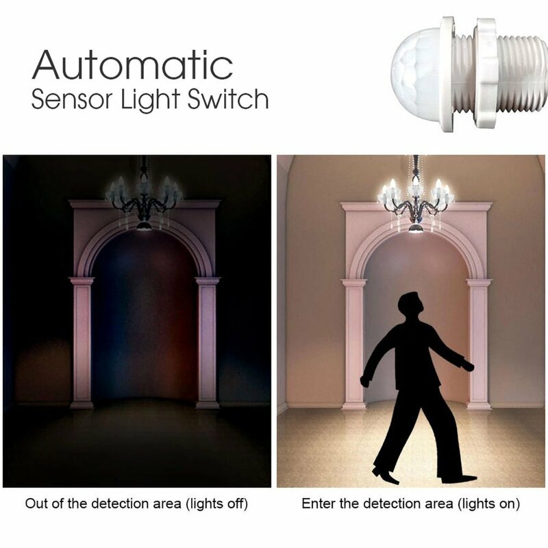 110/220v Mini LED Sensitive Night Light Home Indoor Outdoor Infrared Light Motion Sensor Detection Automatic Sensor Light Switch