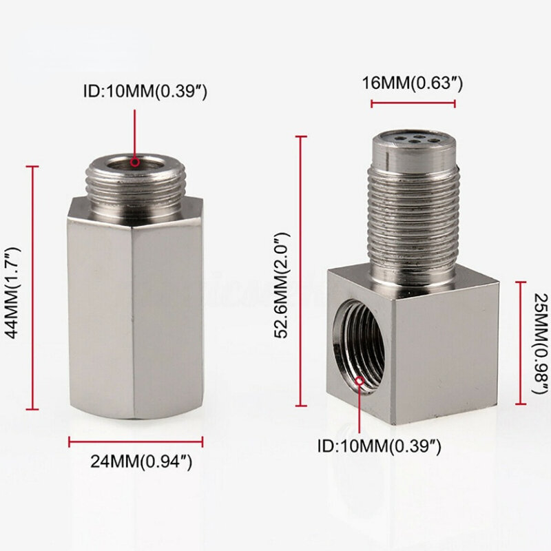 Sensor Oksigen Belakang Katalis Knalpot Pengatur Jarak 90 Derajat Mini Katalis Lambda O2 Adapter CEL Fix, M18 * 1.5 Universal Gratis Pengiriman