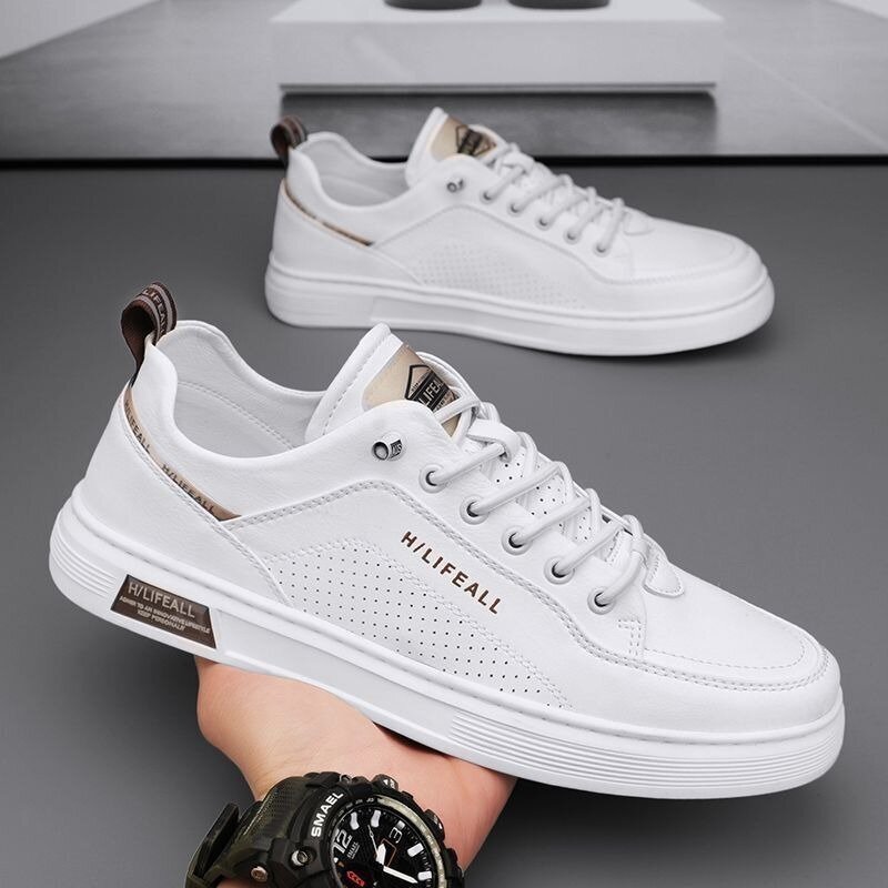 Summer New Men Casual Flats Shoes Trendy Breathable Anti-Odor Sneakers Men Vulcanized Shoe Fashion High End Tennis Walking Shoes