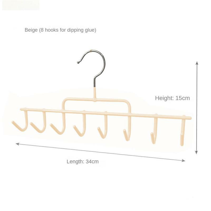 Practical Belt Tie Hook Smooth Plating Surface Scarf  Rack Hanger Hat Accessories Key Holder Simple Storage Rack Household Iron