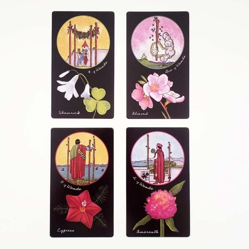 Liber Florum Tarot juego de cartas, papel Manual, 12x7 cm