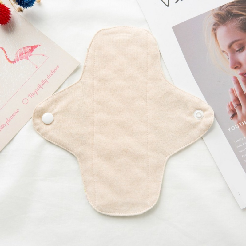 2 buah/lot bantalan katun dapat digunakan kembali kain bantalan menstruasi dapat dicuci lembut bantalan sanitasi wanita serbet Panty liner kebersihan wanita 20cm