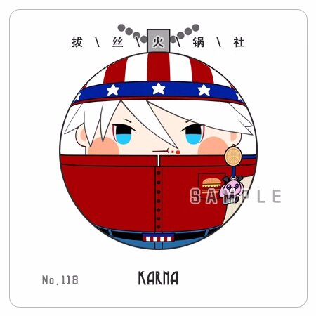 Anime Fate Grand Order Brinquedos de pelúcia macios, Karna Pendant Keychain, presente de aniversário, A5503, 7cm