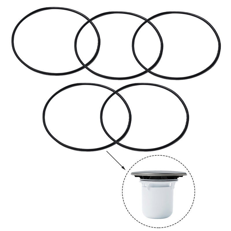 Seal O-Rings Drain Gasket Kitchen Supplies Washer 5pcs Accessories Parts Plug Replacement Room Rubber Shower Sink