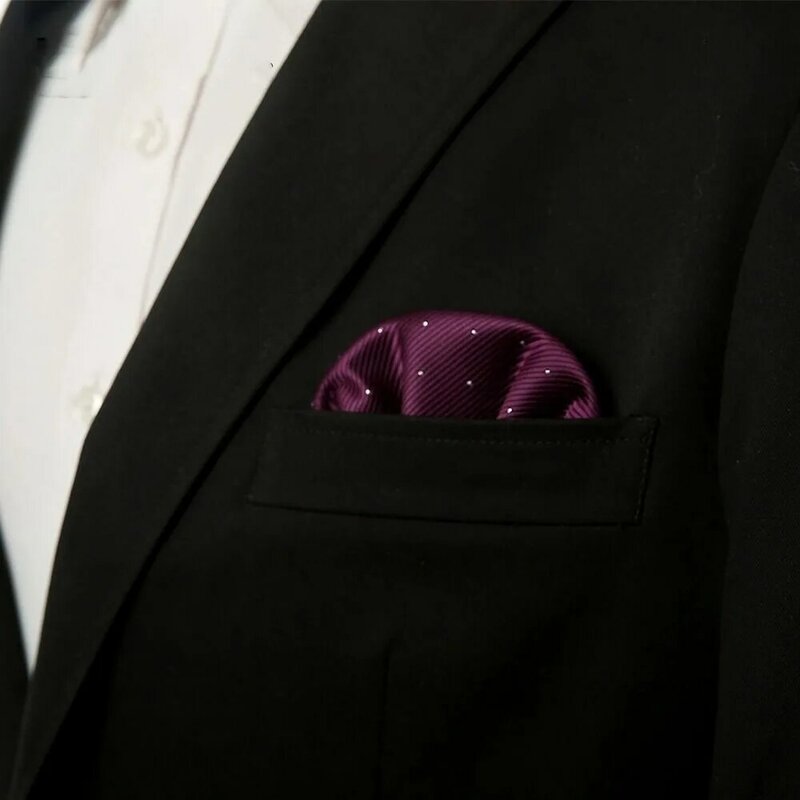 Serviette de Poche en Coton Solide pour Homme, Accessoire à Pois Trempé, Style Coréen, Mouchoir