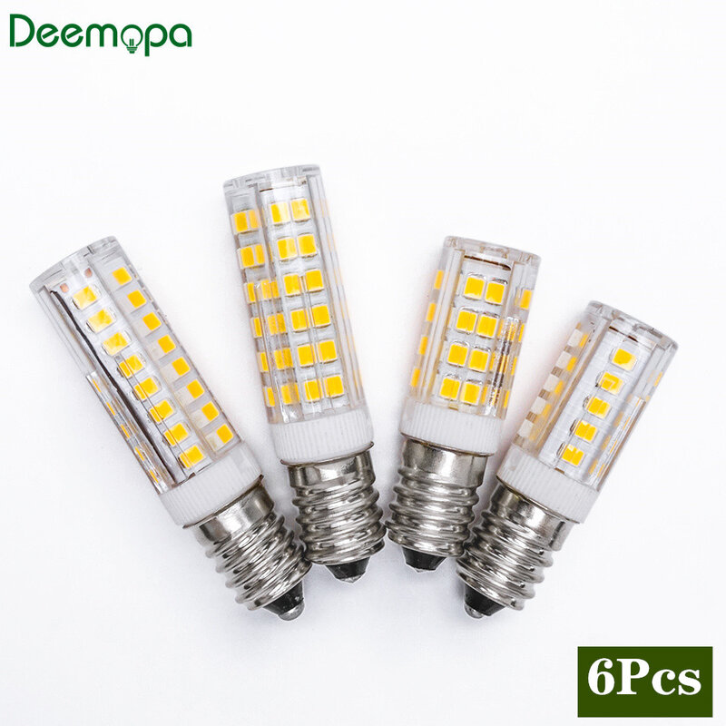 6pcs/lot E14 LED Lamp 3W 5W 7W 9W 220V 240V LED Corn Bulb 33 51 75 SMD2835 360 Beam High Quality Ceramic Mini Chandelier Lights