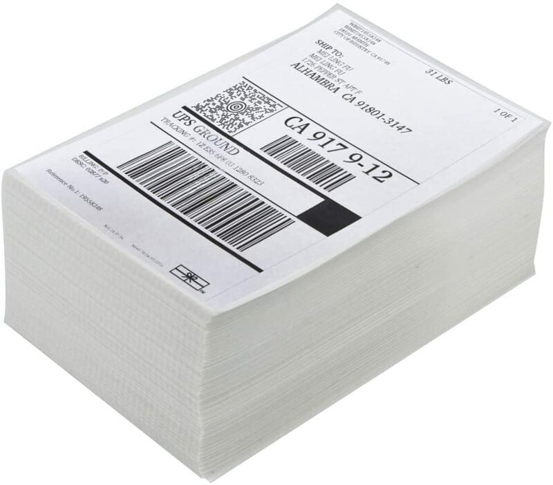 4x6 pacote térmico da etiqueta do transporte direto de 500 etiquetas etiquetas adesivas do transporte térmico da categoria comercial