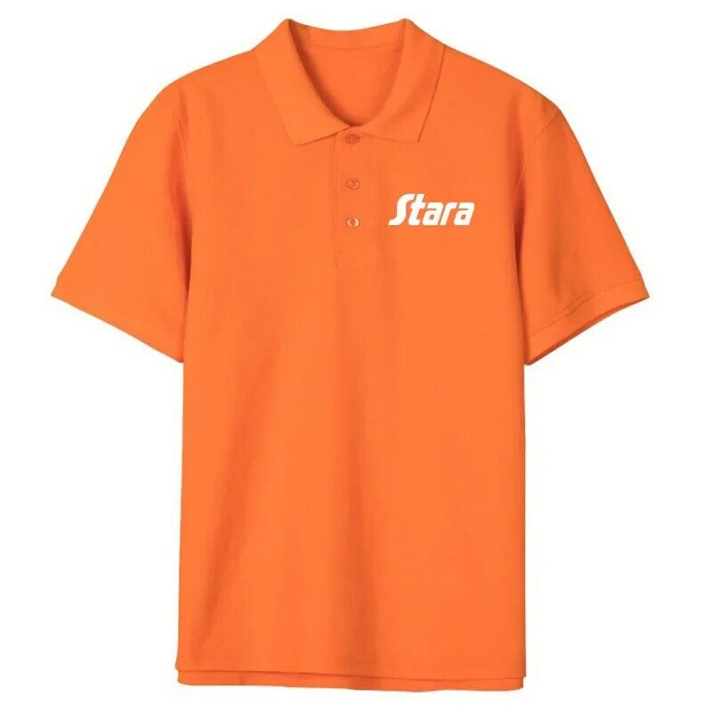 Рубашка-поло Мужская/женская с коротким рукавом, хлопок, Повседневная модная, STARA, лето 2024
