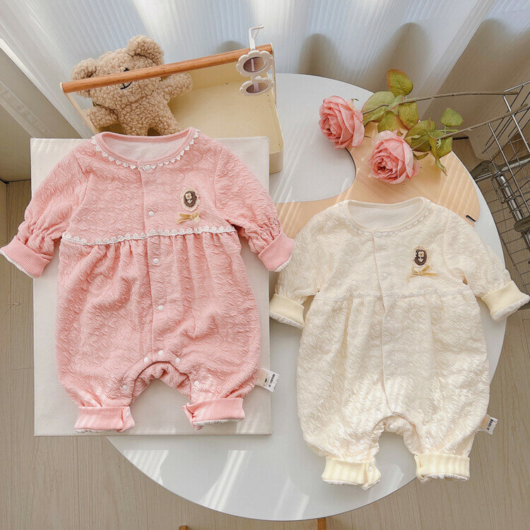 Jenny&Dave Baby Spring Clothes Girl Baby Harper Full Moon Princess Clothes Hundred Days Newborn Bodysuit Outgoing Climbing Cloth