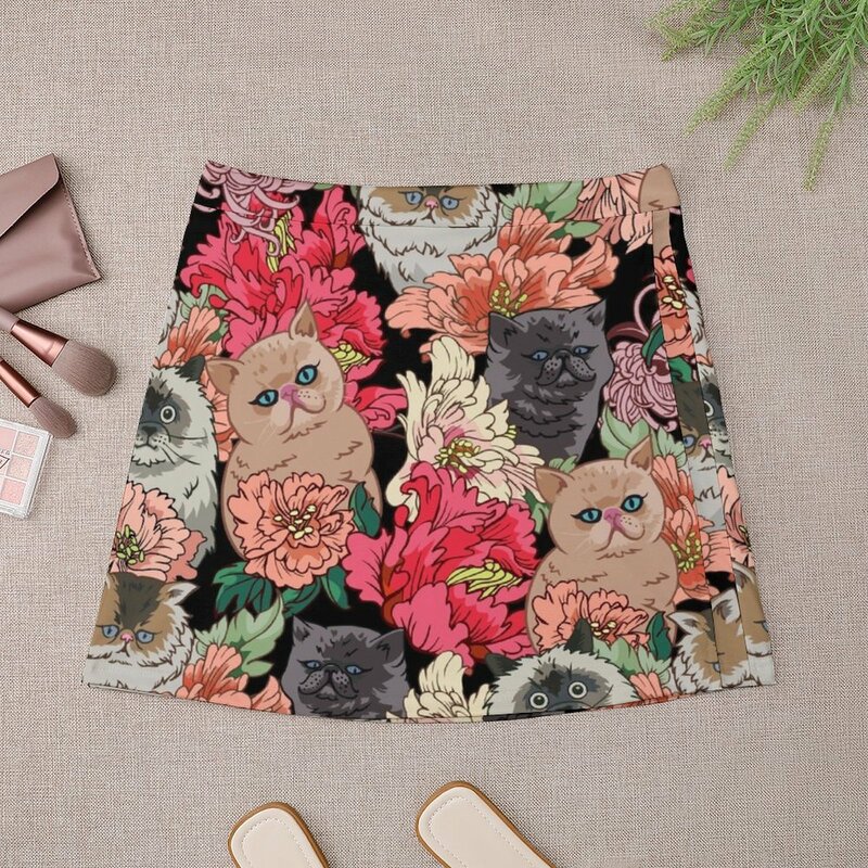 Mini jupe féerique style japonais "Because Cats", grunge