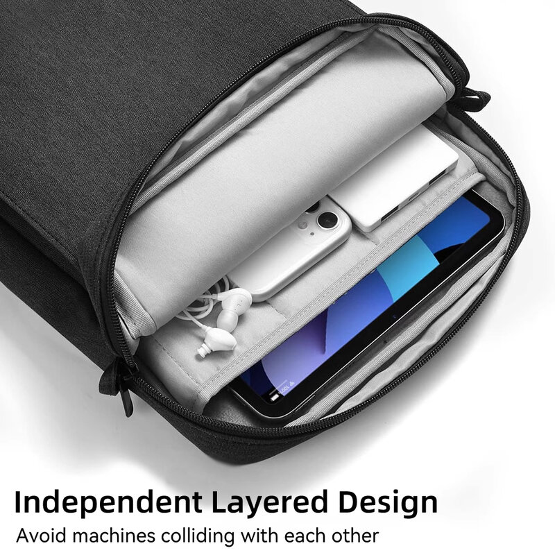 Funda impermeable para portátil, bolso de mano para Macbook Air y Pro de 11, 12 y 13 pulgadas, para tableta de 9 a 13 pulgadas, con múltiples bolsillos