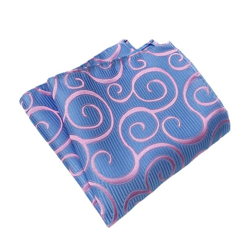 High Quality New Paisley Striped Leaf Floral 25*25CM Pocket Square Polyester Handkerchief for Man Casual Wedding Accessories