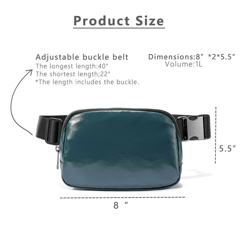 Leather Men's And Women's Universal Waist Bag Adjustable Cross Body Chest Bag Outdoor Sports Waist Bag Running Walking Waist Bag