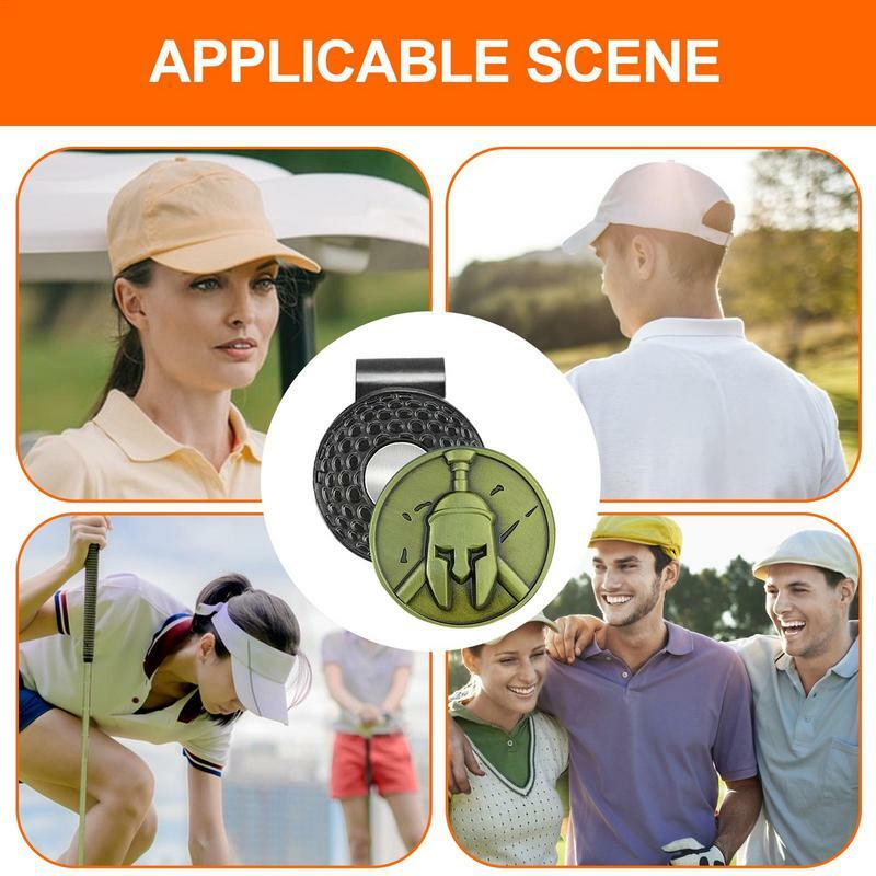 Piłka golfowa magnetyczny klips do kapelusza metalowy Marker piłka golfowa z klipsem do kapelusza akcesoria do golfa dla mężczyzn kobiet golfista zdejmowane mocowania
