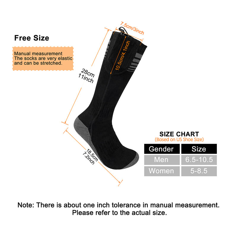 Unisex wärme isolierte Socken atmungsaktive wiederauf ladbare beheizte Socken weich wasch bar für Camping Angeln Radfahren