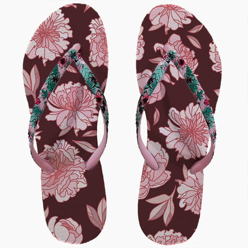 Sandal Flip flop wanita mode baru, sandal pantai Flip flop keren Non-slip musim panas