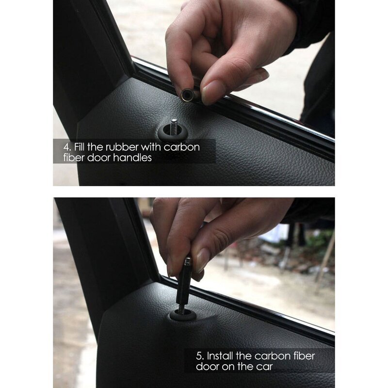 Dekorasi serat karbon 4 kunci pintu otomatis pin Interior untuk F10 E90 Mercedes Benz Ford Dodge Abarth