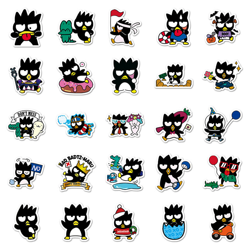 10/30/50pcs Cute BADBADTZ-MARU Cartoon Stickers Kawaii Anime Decals Laptop Fridge Guitar Diary Scrapbook Stationery Sticker Toys