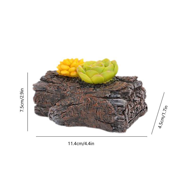 Resina Rock Key Hider Log de rocha falso Chave da estátua da tartaruga Suporte seguro Pedras de jardim decorativas com chave Dispositivos de esconder