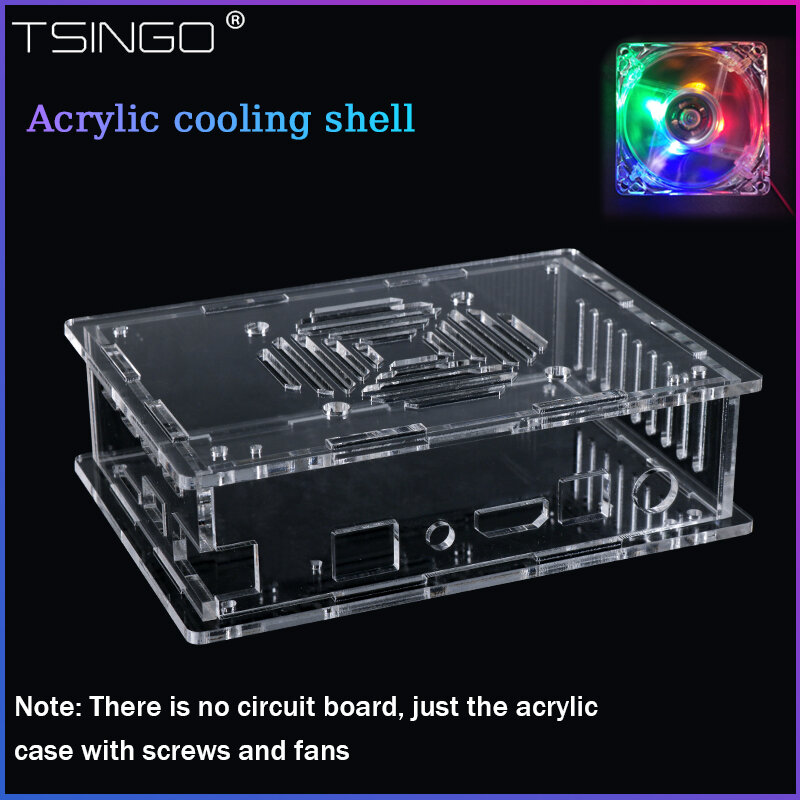 Acrylic cooling protective shell video game console modification with color cooling for X96 MAX Plus/HK1 TV Box/X3 Box