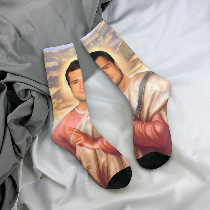 Josh Hutcherson kaus kaki Yesus Pria Wanita Mode Meme lucu kaus kaki Harajuku musim semi musim panas musim gugur hadiah kaus kaki musim dingin