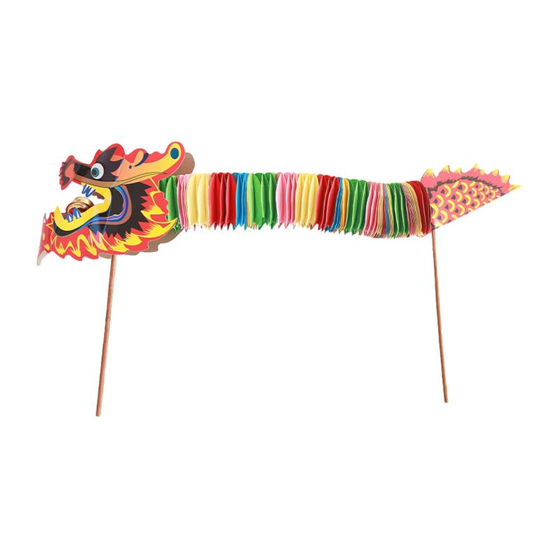 Guirlanda chinesa do dragão do papel para o festival de mola 3D, ano novo